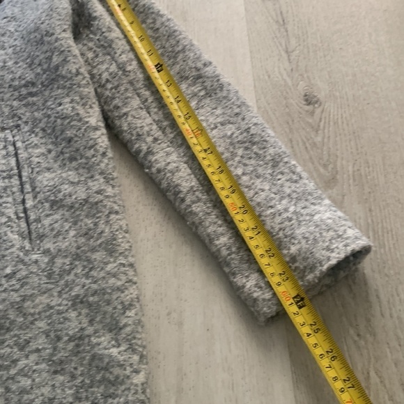 Banana Republic knit Wool Blend Overcoat heater grey one button size XS midi - Picture 12 of 13